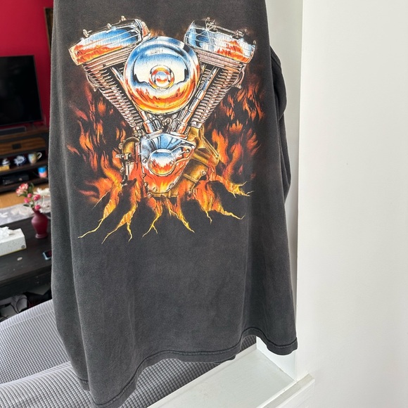Vintage 90s Motorcycle engine tank top - Picture 4 of 6